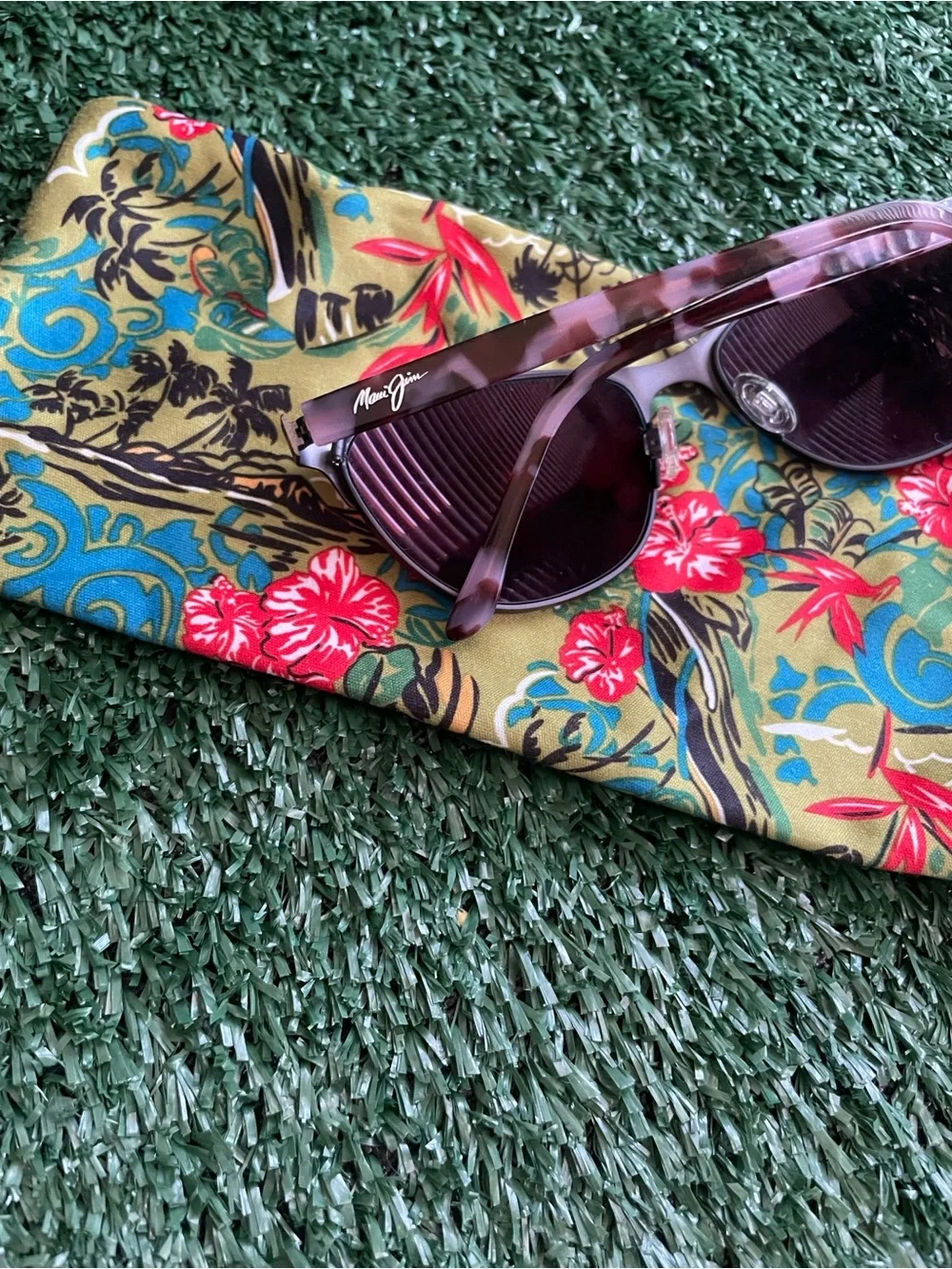 Maui Jim Popoki MJ729-02S Purple Tortoise Polarized Sunglasses 54-18-135 Italy